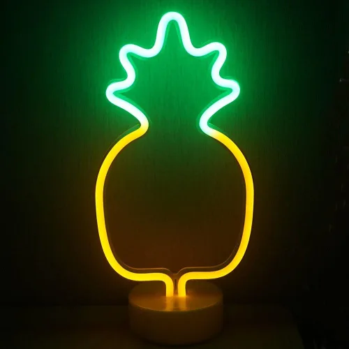 Vista 8 de Luz de noche de neón para interiores, funciona con pilas, letrero decorativo de neón brillante para decoración de habitación, fiesta, festival