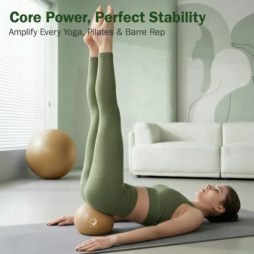 Vista 41 de Slim Panda Pilates Ball, 9 Inch Small Exercise Ball, Anti Burst Mini Yoga Ball for Stability, Workout, Barre, Core Strength, Physical Therapy