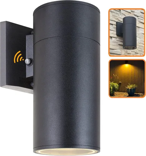 Vista 12 de Lámpara de pared para exteriores, iluminación exterior – Listado ETL, aluminio fundido a presión antioxidante, impermeable, diseño de cilindro