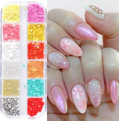 Vista 18 de Lentejas de purpurina camaleón para uñas, lentejuelas de arte de uñas holográficas 3D con gradiente láser, polvo de purpurina brillante en gel UV