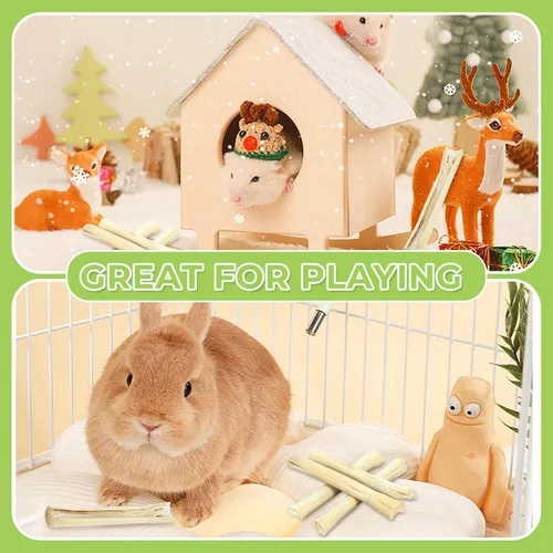 Vista 6 de Palitos masticables de bambú dulce de 1 libra para animales pequeños
