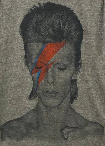 Vista 2 de Impact David Bowie Aladdin Sane - Camiseta de metro con estampado grande