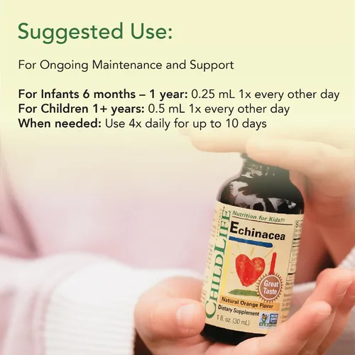 Vista 7 de CHILDLIFE ESSENTIALS Echinacea for Kids - Gotas de equinácea para niños, tintura líquida, suplemento sin alcohol para bebés, niños pequeños, niños