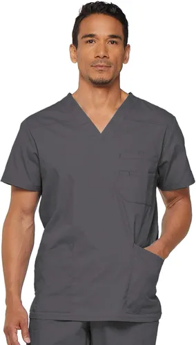 Vista 13 de Dickies EDS Signature - Camiseta médica para hombre, cuello en V Negro