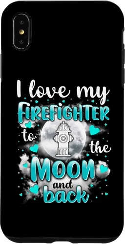 Vista 11 de Firefighter Wife I love my husband to the moon and back - Carcasa para iPhone 16