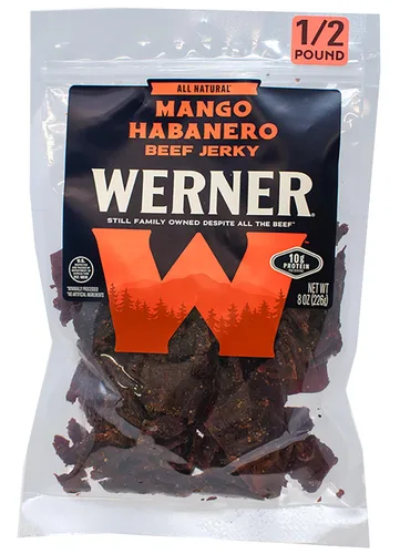 Vista 9 de Werner - Bocadillo de carne natural con ajo y carne seca – Bocadillo alto en proteínas, sin gluten, sin ingredientes artificiales, sin MSG añadido