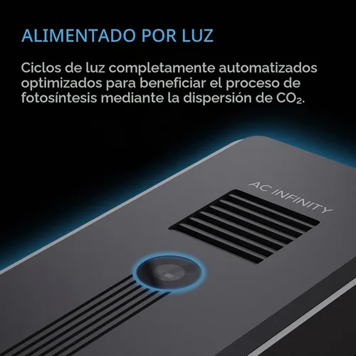 Vista 3 de AC Infinity Sensor de CO2 + Luz, Asiste Exclusivamente al Controlador AI+ de Manera Dinámica para Aprender y Gestionar el Equipo; El Seguimiento