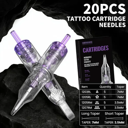 Vista 5 de Kit de tatuaje inalámbrico de agujero de gusano de 1,800 mAh, juego de iniciación de 91 piezas, baterías recargables duales, 20 agujas de cartucho