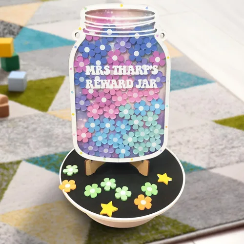 Vista 6 de Tarro de recompensa personalizado, tarro de recompensa magnético, tarros de recompensa para niños, tarro de recompensa de clase magnético, sistema