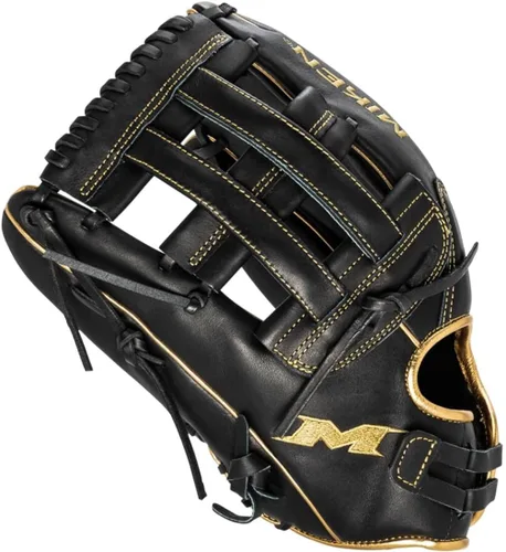 Vista 2 de Miken Pro Series - Guantes de sóftbol de lanzamiento lento, 13 pulgadas, blanco/rojo