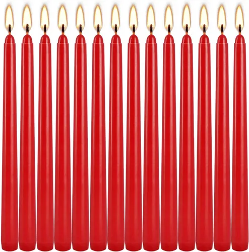 Vista 20 de 100 velas de iglesia con protectores de goteo para servicio devocional de vigilia a la luz de las velas, caja de 100 velas, blancas sin aroma de 5