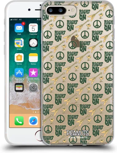 Vista 156 de Head Case Designs Funda de gel suave con licencia oficial de Peanuts Freak Flag Fly Woodstock 50th compatible con Apple iPhone 7 Plus/iPhone 8 Plus