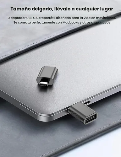 Vista 5 de Adaptador USB C (paquete de 4), conector tipo C macho a USB hembra, adaptador USB 3.0 hembra a Thunderbolt 4/3 compatible con MacBook Pro