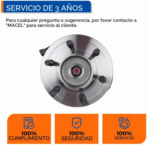 Vista 7 de PAROD Par 515142 4x4 4WD Conjunto de rodamiento de cubo de rueda compatible con Ford Expedition 2011-2014, Lincoln Navigator, Ford F150, 2011-2012