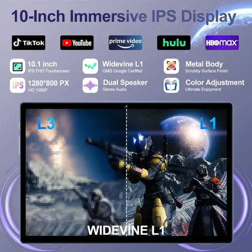 Vista 4 de Tableta Android 15 2026 con teclado Gemini AI, 30 GB+128 GB Tabletas electrónicas Octa-Core con pantalla IPS HD de 10 pulgadas, 8000 mAh, WiFi 5G