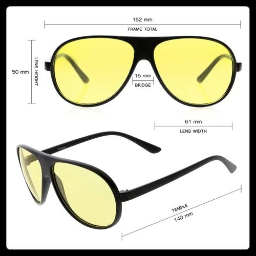 Vista 4 de zeroUV Gafas de sol estilo aviador retro de los años 70 para hombres y mujeres, gafas bloqueadoras azules UV400 vintage de 2.402 in