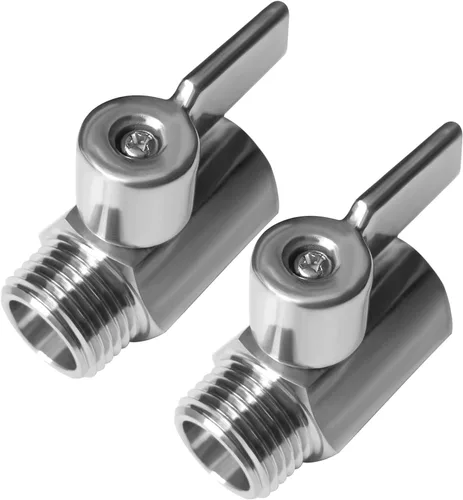 Vista 12 de Beduan Mini válvula de bola de acero inoxidable (316) 1" NPT macho x NPT hembra mini válvula de cierre de bola