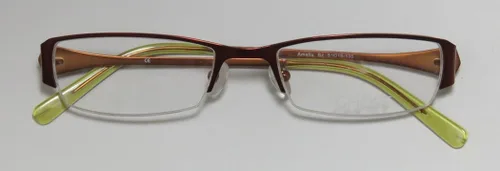 Vista 2 de Ghost Amelia - Gafas de diseño de medio borde para mujer estilo informal con estilo informal Ladrillobronce 51-18-135