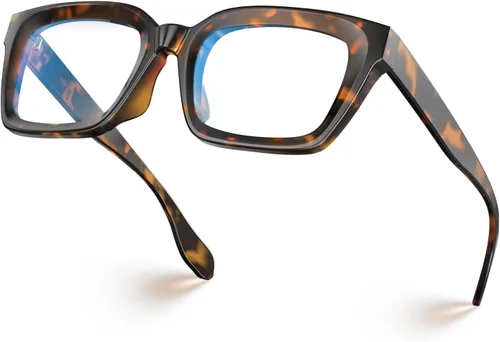 Vista 16 de VISOONE MONTANA - Lentes cuadrados gruesos con bloqueo de luz azul con antideslumbramiento para mujeres trabajadoras y hombres