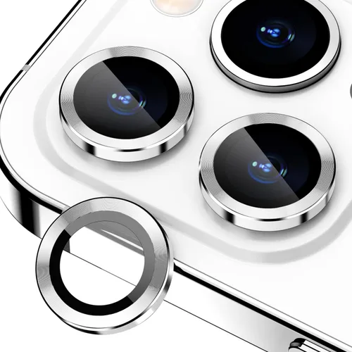 Vista 78 de Protector de lente de cámara para iPhone 15 Pro/iPhone 15 Pro Max, anillo de metal individual, dureza 9H, protector a prueba de arañazos, accesorios