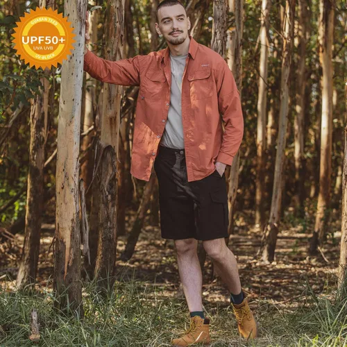 Vista 24 de NAVISKIN Camisas de pesca con protección solar UPF 50+ de manga larga para hombre, PFG para senderismo, viajes, campamento