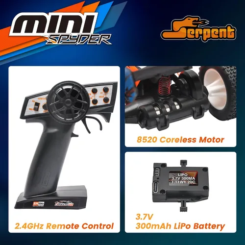 Vista 2 de Serpent 1/24 Mini RC Off-Road Buggy RTR, coche de control remoto de 2.4 GHz
