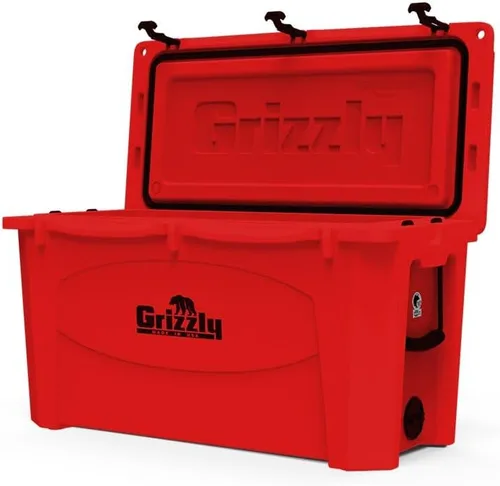 Vista 3 de Grizzly 100 Cooler Cofre de hielo de 100 cuartos de galón duradero con aislamiento rotomoldeado Fabricado en Estados Unidos Garantía de por