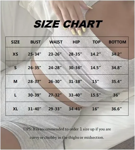 Vista 4 de AYWA Conjuntos de entrenamiento casuales de dos piezas para mujer, camiseta sin mangas acanalada, cintura alta, leggings para uso activo