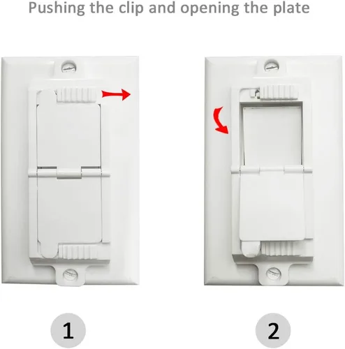 Vista 3 de ILIVABLE Protector de interruptor basculante, blanco, paquete de 2