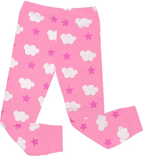 Vista 4 de Pijama para niña pequeña, con caballo, 100 % algodón, talla de 2 a 12 años, Navidad