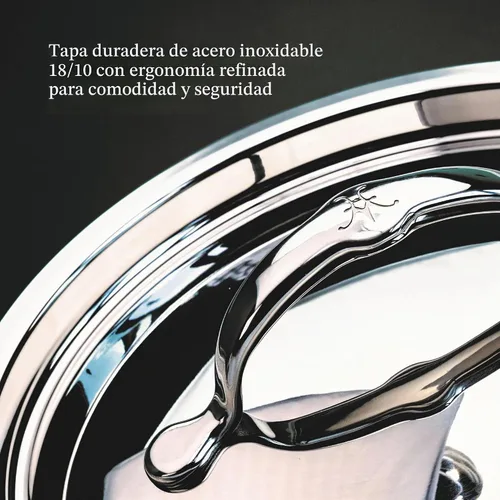 Vista 9 de ProBond - Sartén forjada de acero inoxidable profesional de 3.5 cuartos de galón con tapa