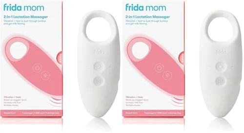 Vista 7 de Frida Mom Masajeador de lactancia 2 en 1, múltiples modos de calor + vibración para conductos de leche obstruidos, aumenta el flujo de leche