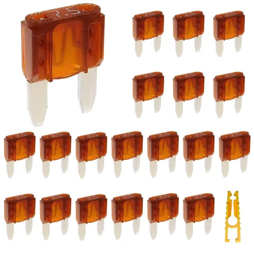 Vista 6 de 20 piezas de mini fusible de hoja y 1 extractor de fusibles 2A 32V golpe rápido para fusibles de repuesto para automóvil/RV/camión/motocicleta/barco