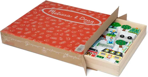 Vista 8 de Melissa & Doug Juego de granja y tractor de madera (33 piezas)