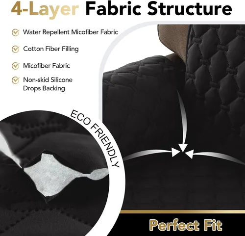 Vista 6 de Funda para Silla Cubierta para Silla Resistente al Agua Cubierta para Sofá Cubierta para Silla Lavable Respaldo de Goma Antideslizante Protector