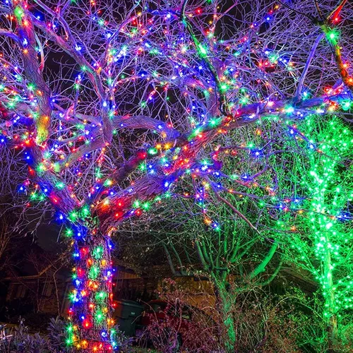Vista 4 de FUNPENY Guirnalda de luces LED decorativas de Navidad de 164 pies, 500 luces LED de Navidad para interiores y exteriores, 8 modos, impermeable