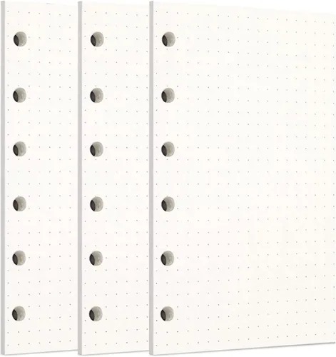 Vista 75 de Zelten 1 paquete A5 de 80 hojas/160 páginas 4 en 1 rayado cuadrado punteado en blanco hojas sueltas perforadas papel de repuesto de papel