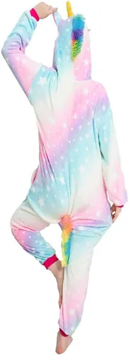 Vista 2 de Pijama unisex de una pieza de unicornio para adultos, disfraz de Halloween