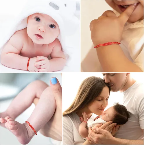 Vista 9 de DAYANEY Pulsera roja para mujer, pulsera de cuerda roja para protección como relleno de calcetines de Navidad, joyas a juego para parejas, regalos