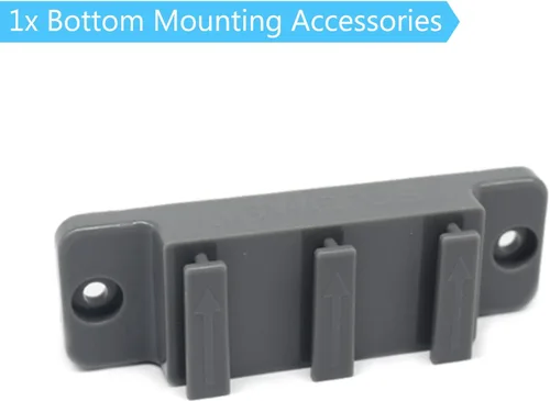 Vista 4 de KISKIZ Kit de piezas de repuesto retráctiles para puertas de bebé (gris) Juego completo de accesorios de montaje en pared con soportes, anclajes
