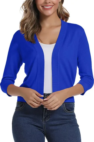 Vista 2 de Urban CoCo Cárdigan corto de mangas34 para mujer suéter elegante