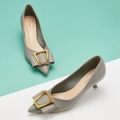 Vista 2 de C.Paravano Tacones bajos para mujer I Zapatos de tacón para mujer I Zapatos de tacón para mujer I Tacones bajos para mujer I Tacones cortos I