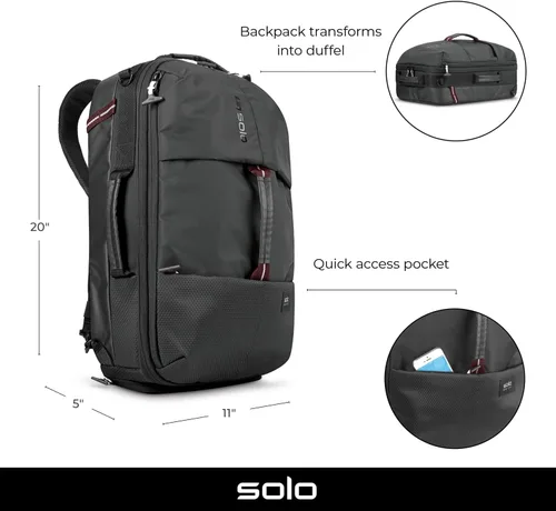 Vista 2 de Solo All- Star Hybrid - Mochila de viaje, color negro, talla única, Negro, talla única , Mochila híbrida All-star