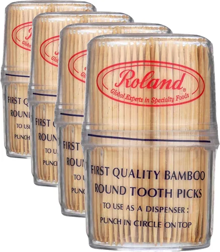 Vista 7 de Roland Foods Palillos de dientes de bambú, 300 unidades, paquete de 1