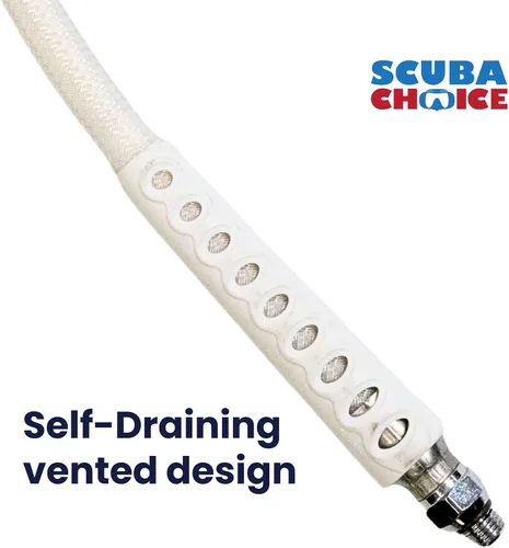 Vista 2 de Scuba Diving 4" Long Vented Regulator Hose Protector – Soft Silicone Mouthpiece Design to Reduce Jaw Fatigue, Comfortable and Durable, Fits Most