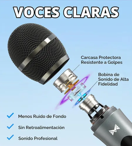 Vista 5 de Micrófonos inalámbricos, micrófono inalámbrico con conexión de chip uno a uno, duración de 40 horas, recepción de distancia de 200 pies, micrófono