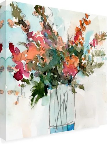 Vista 2 de Trademark Fine Art Lienzo con texto en inglés «Water Garden Still Life I» por Samuel Dixon