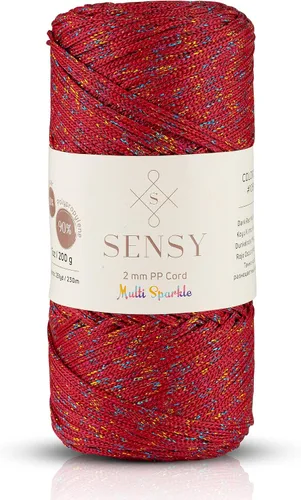 Vista 105 de Sensy Premium 2mm 229.5 metros de cuerda de poliéster 100% cordón de polipropileno Cordón de macramé 2mm Cordón para bolso de crochet Hilo