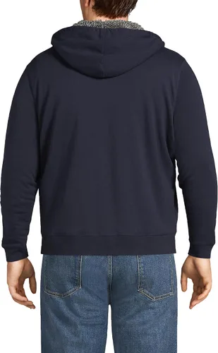 Vista 5 de Lands' End Sudadera con capucha de forro polar Sherpa con cremallera completa para hombre