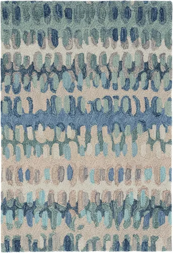 Vista 20 de Dash & Albert Paint Chip Hand Micro Hooked Wool Rug, 2' X 3', Bark Abstract